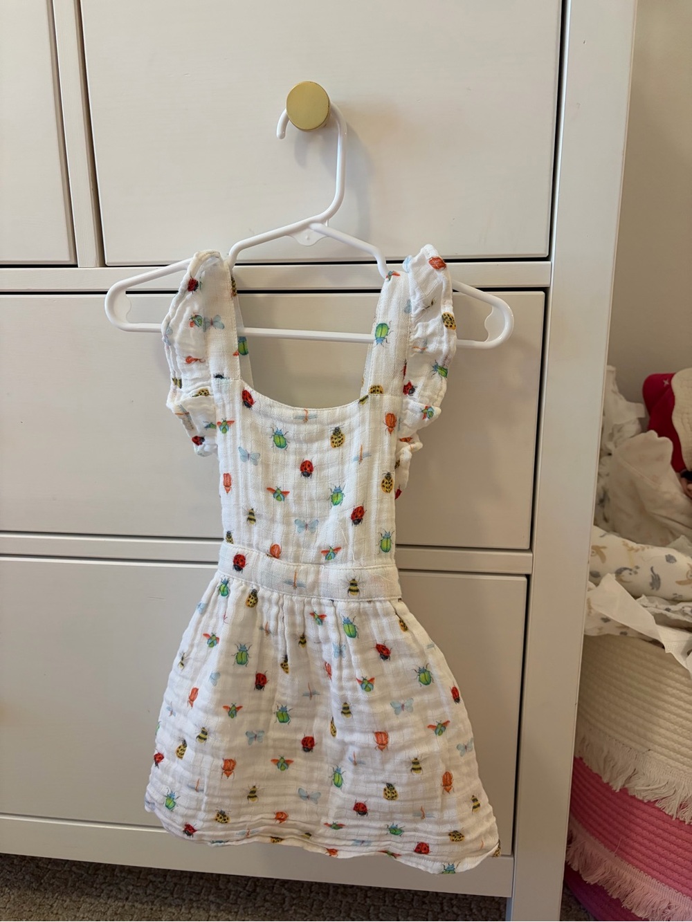 Nola Tawk Bug Print Dress 2T 3T Muslin Cotton Butterfly Ladybug